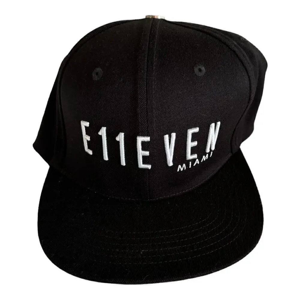 RARE E11EVEN Miami x Dim Mak 2024 SnapBack Dad Hat Black Dim Mak MMW Limited LE